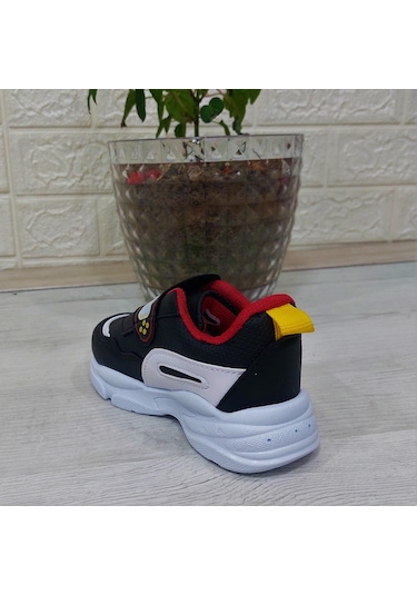 M.p One 3127 Işıklı Fuspetli Bebe Spor Ayakkabı Siyah - Kırmızı