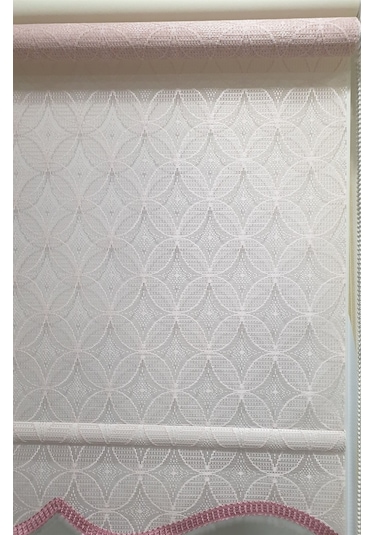 Çift Mekanizmalı Pembe Tül Perde Ve Ekru Stor Perde Stb2015-v15