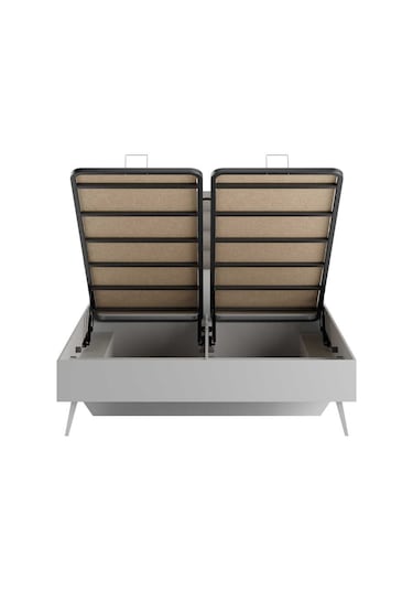 Milano Çift Kişilik Karyola - Vizon/zebra 166x120x205 Cm 166 X 120 X205