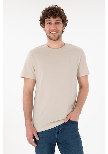 U.S. Polo Assn. Erkek Regular Fit Bisiklet Yaka Taş Basic Tişört 50305924-VR049