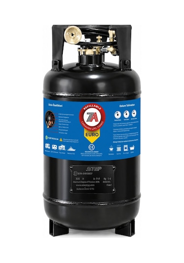 30 Litre Euro Karavan Lpg Tankı Siyah