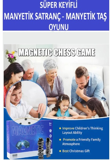 Süper Keyifli Manyetik Satranç-20 Taşlı Manyetik Güçlü Taş Oyunu- Harika Vakit Geçirmek Için Hediye