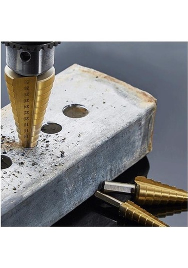 6 Parça Kademeli Matkap Ucu Saç Delme Seti Özel Kutulu Ahşap Oyma