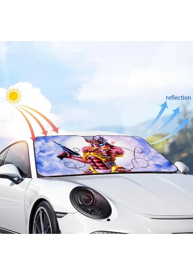 Goldenqian I-ıron Maıden Araba Pencere Ön Cam Kapak Güneş Gölge Otomatik Güneşlik Araba Kapakları Araba Güneş Koruması Z8