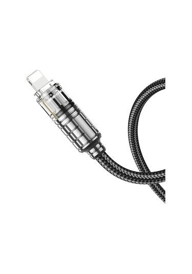 Hoco. U122 1.2m Lantern Usb To Lightning Şarj Data Kablosu - Siyah