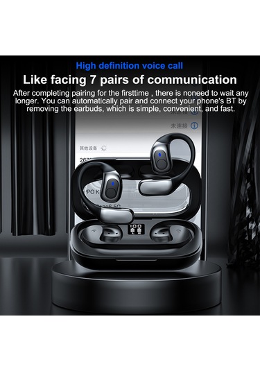 Geeksen Bt5.4 Kablosuz Spor Kulaklık - Su Geçirmez, 5 Saat Müzik, Şarj Kutusu İle Oyun Modu Siyah/beyaz