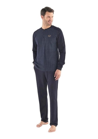 Mod Collection Pamuklu Uzun Kol Kışlık Erkek Pijama Takım
