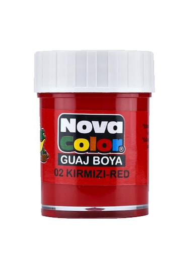 Nova Color Guaj Boya Şişe 12 Li Kırmızı Nc-104 12 Adet Kırmızı