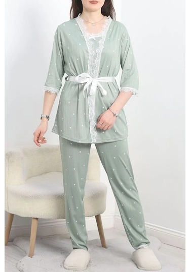 Seka Store Seka Pegasus Üçlü Pijama Takımı Mint - 70044.1048. Çok Renkli