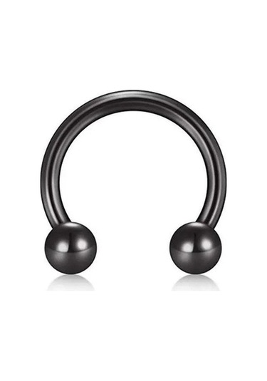 316 Cerrahi Çelik Dudak Kıkırdak Septum Helix Tragus Piercingi Siyah