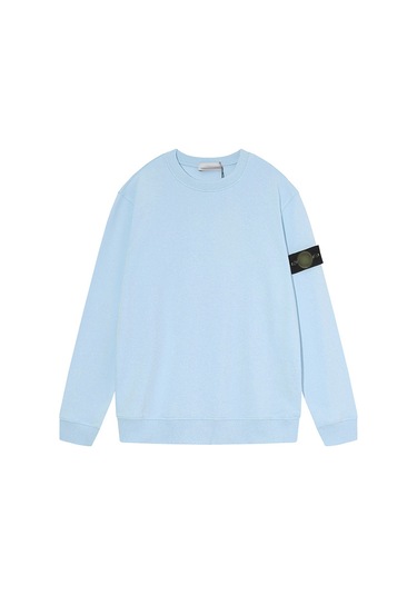 Unisex Çift Yuvarlak Yakalı Sweatshirt Gök Mavisi