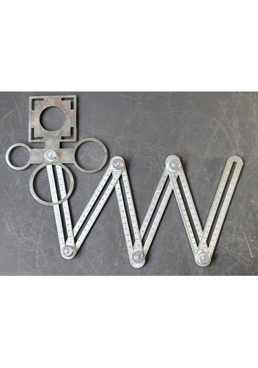 Benan Tools Çok Fonksiyonlu Delik Şablon Cetveli 110 CM