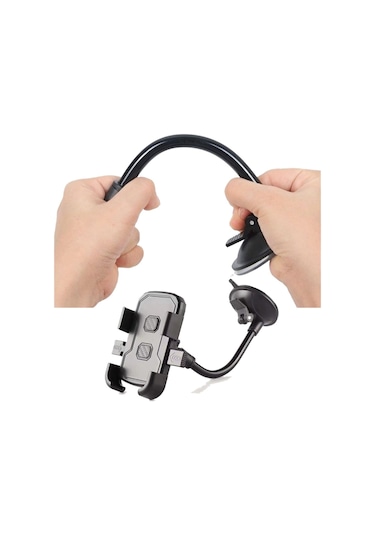 Lüx Telefon Tutucu Robotik Vantuzlu Şekil Alabilen Döner Başlıklı