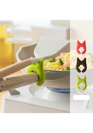 Silikon Tava Tencere Kaşık Tutucu Çok Renkli