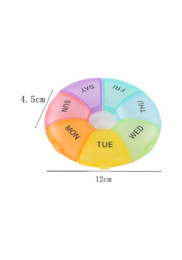 Su Geçirmez Haftalık Hap Kutusu 7 Günlük Haftalık Uygun Seyahat Hap Kutusu Renkli Taşınabilir İlaç Düzenleyici Çocuklar Stil H,