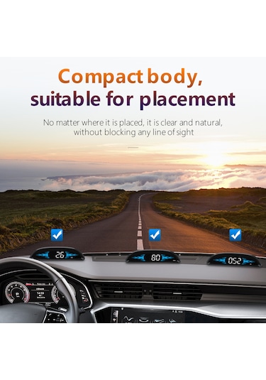 Xindoker Obdⅱ Araç Bilgi Gösterici B2 - 4" Ekran, 8 Gösterim Modu, 6 Alarm Fonksiyonu, Otomatik Açma/kapama, Otomatik Parlaklık Regülasyonu