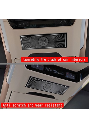 Toyota Paslanmaz Çelik Orta Sıra Tavan Hoparlör Kapağı Siyah