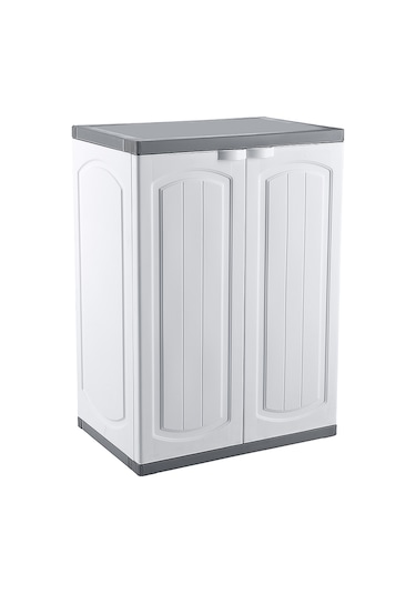 Çelikayna Çok Amaçlı Demonte Banyo Dolabı İki Kapılı Üç Raflı-805 Beyaz