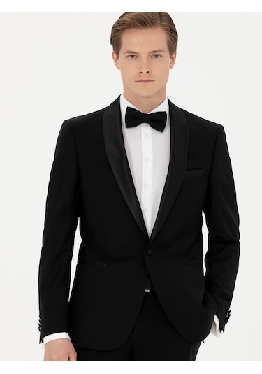 Cacharel Siyah Slim Fit Smokin