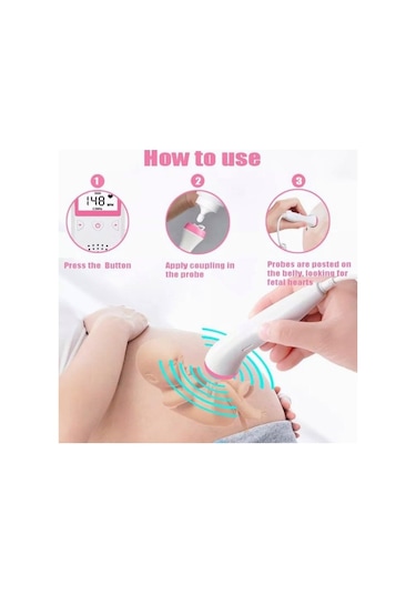 Fetal Doppler Bebek Kalp Atış Hızı Dedektörü Ultrason Kalp Atışı Atışı Monitörü