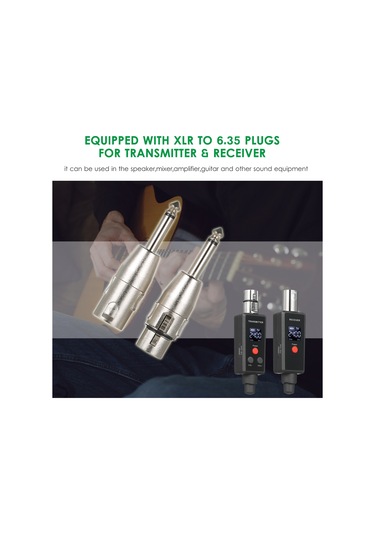 Xindoker Kablosuz Aktarım Sistemi - Mikrofon Ve Enstrüman Dönüştürücü, Kablolu Dinamik/kondansatör Mikrofon Uyumlu, Gri Renk
