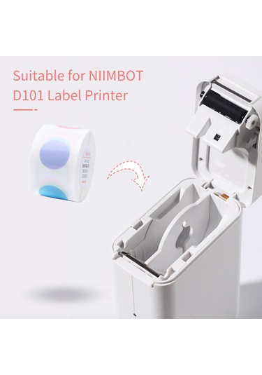 Aubyhe D101 Uyumlu 17x17mm 290 Yaprak Termal Etiket Kağıdı - Sütlü Pembe Rengi 1 Rulo