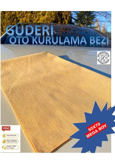 2 Adet Araç Kurulama Mikrofiber Güderi Mega Boy 50x70 Cm