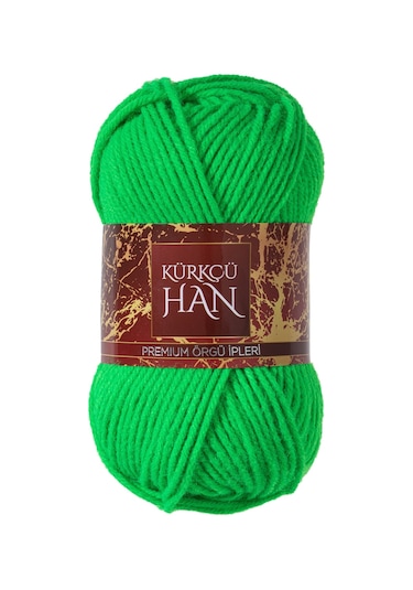 Kürkçü Han Dekor 100gr 100m El Örgü İpi Lime Yeşili