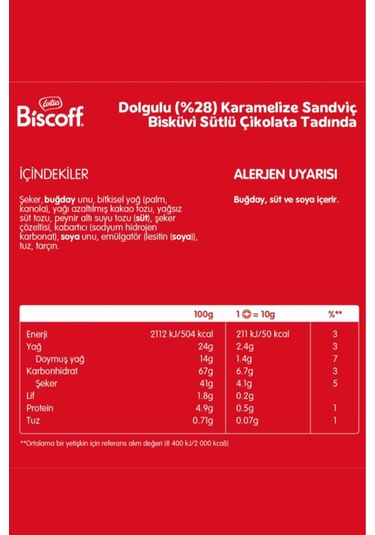 Bıscoff Sandwıch Bıscoff Chocolate 150 Gr - Çikolata Kremalı Bisküvi X 2 Adet