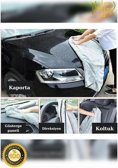 4'lü Mikrofiber Oto Yıkama Araba Kurulama Seti