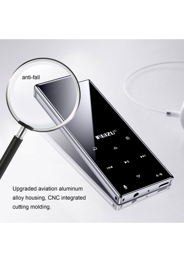 Teltree Ruızu D29 Mini Bluetooth Mp3 Çalar - 1.8" Renkli Ekran, Dokunmatik Tuşlar, Hıfı Ses, Fm Radyo, Kayıt, 8gb Dahili Hafıza, Siyah