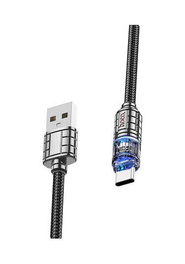 Hoco. U122 1.2m Lantern Usb To Type-c Şarj Data Kablosu - Siyah