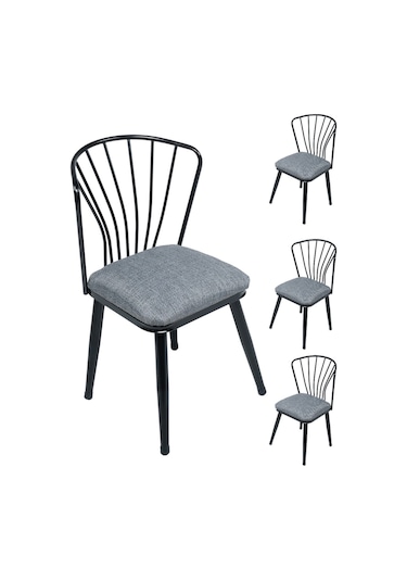 Sandalye Metal Delta 4 Adet Mutfak Sandalyesi