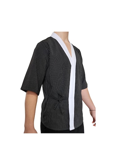 Formteks Sushi Şef Kimono Ceketi Çizgili Kırmızı