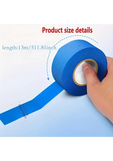 Fochsia 12 Rulo Mavi Boyacı Bandı 0.79x511.81 İnç Su Geçirmez Lekesiz Çıkarılabilir