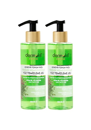 Dermokil Kenevir Tohumu Yağlı Yoğun Nemlendirme Yüz Temizleme Jeli 2 x 300 ML