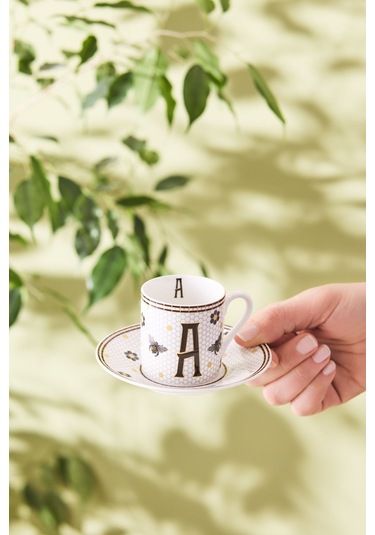 Karaca  A Harfli Kahve Fincanı 80 ml