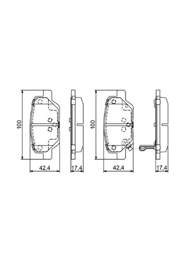 Fiat Egea 1.3mj 2015-2023 Bosch Arka Balata