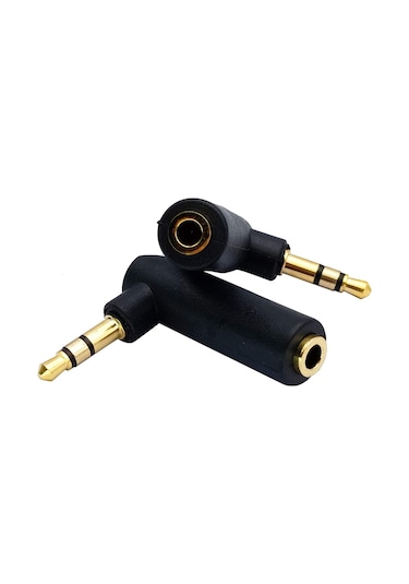 3.5mm Stereo L Aparat 3.5 Mm Stereo 90 Derece Sağ Açılı Çevirici