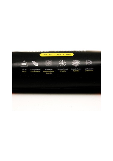 Mg Ropes Polyester Paracord İp 4 Mm Neon Turuncu Gri Desen 30 Metre Turuncu