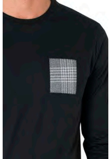 Pierre Cardin 6107 Erkek Uzun Kollu Bisiklet Yaka Pijama Takımı-siyah Siyah