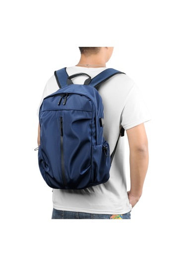 Relaxed Seyahat Sırt Çantası High-end Gündelik Su Geçirmez Öğrenci Okul Çantası Sırt Çantası - Gri