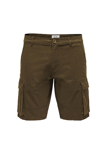 Only & Sons Onscam Stage Cargo Erkek şort Kahverengi