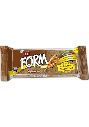 Eti Form Tam Çavdarlı Ekşi Mayalı Kepekli Bisküvi 24 x 45 G