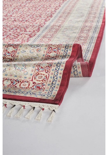 Apex Halı Bruj Bambu Viscon Halı 8771bu Bordo Renkli