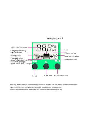 60a Güneş Şarj Kontrol Cihazı 12v/24v Otomatik Pwm Kontrol Cihazları Lcd Ekran Çift Usb 5v Çıkış Kontrol Cihazı