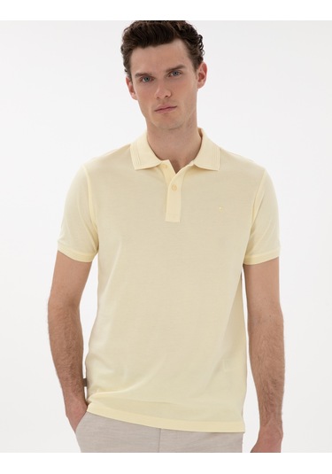 Pierre Cardin Erkek Açık Sarı Tişört Basic 50302561-vr004 Açık Sarı