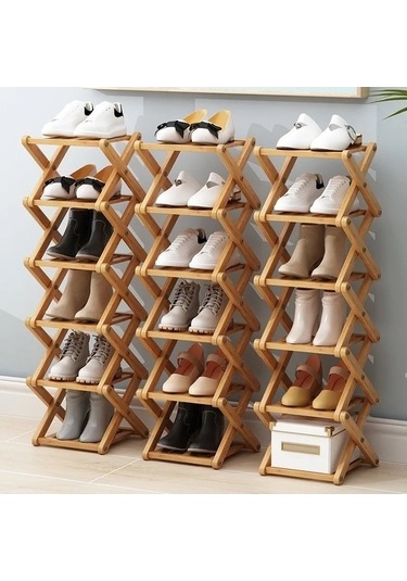Flybuy Rafı Kurulumsuz Katmanlı Kahverengi Fk Ev Bosphorusboutique Basit Bambu Ayakkabı Ambition 2-8 Qn Kahverengi