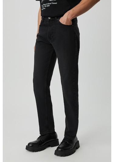 BRUNO Erkek Regular Fit Rahat Kesim Kalın Dokulu Yıkama Efektli Magic Denim Antrasit Jeans