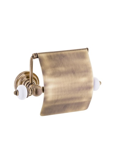 İsaoğlu Yapı Antik Gold Tuvalet Kağıtlığı Premium Vintage Kağıtlık Komple Pirinç Malzeme Eskitme Kağıtlık Gold